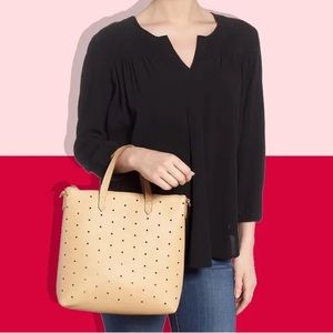 Madewell mini transport perforated leather bag